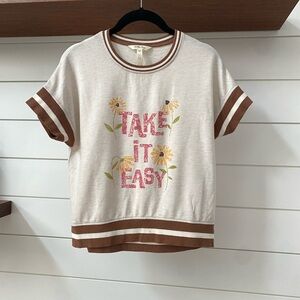 Matilda Jane Cream and Brown Kids Shirt